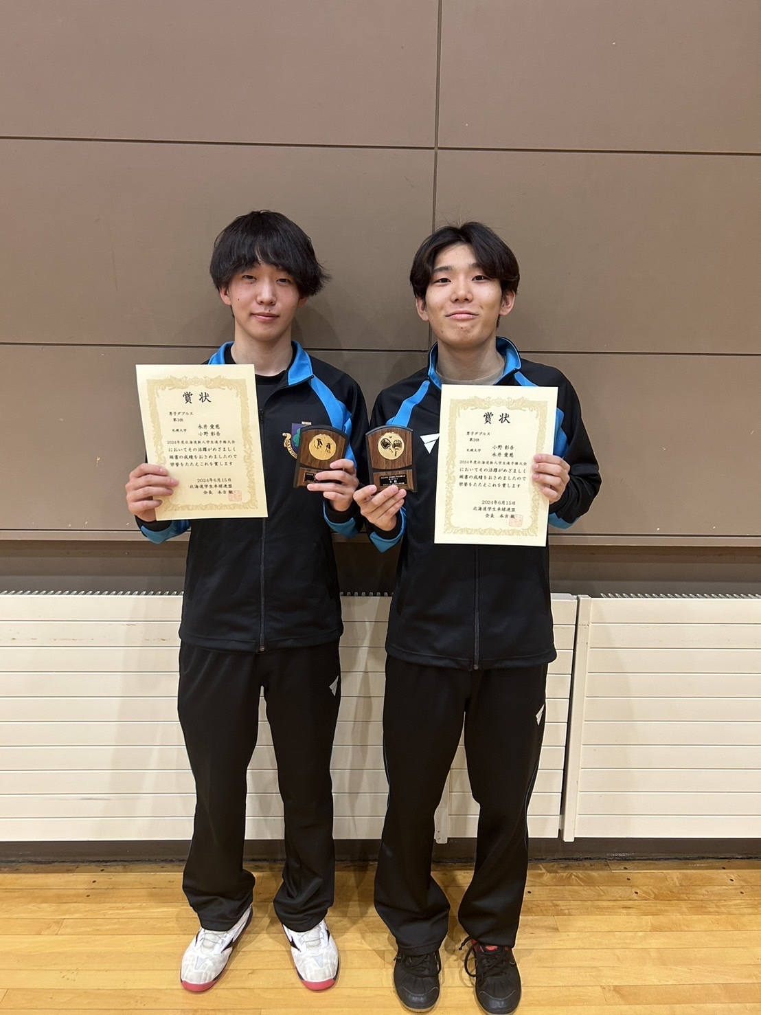 写真：小野彰吾/永井愛慈（札幌大）/提供：北海道学生卓球連盟