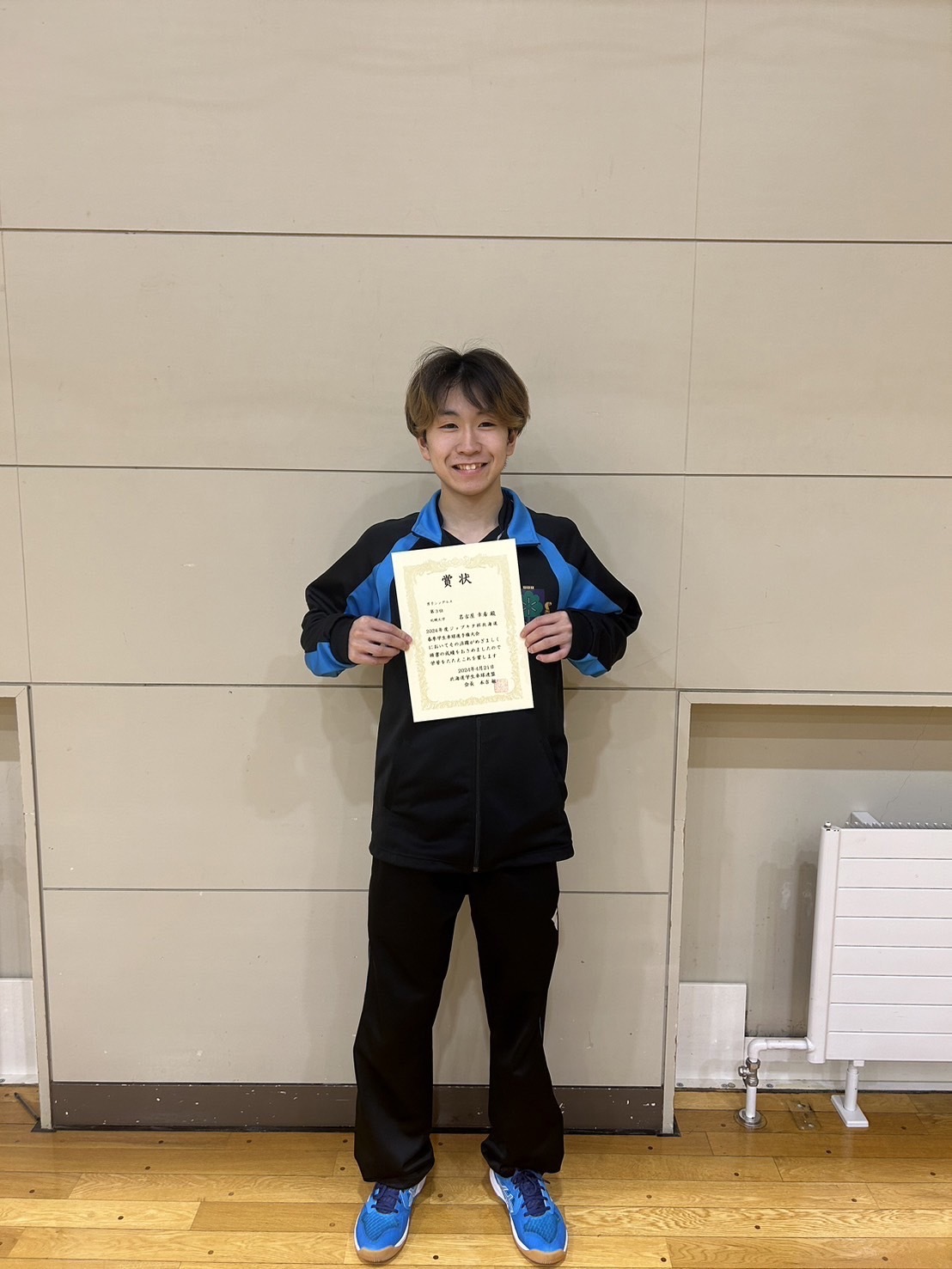写真：名古屋幸希（札幌大）/提供：北海道学生卓球連盟