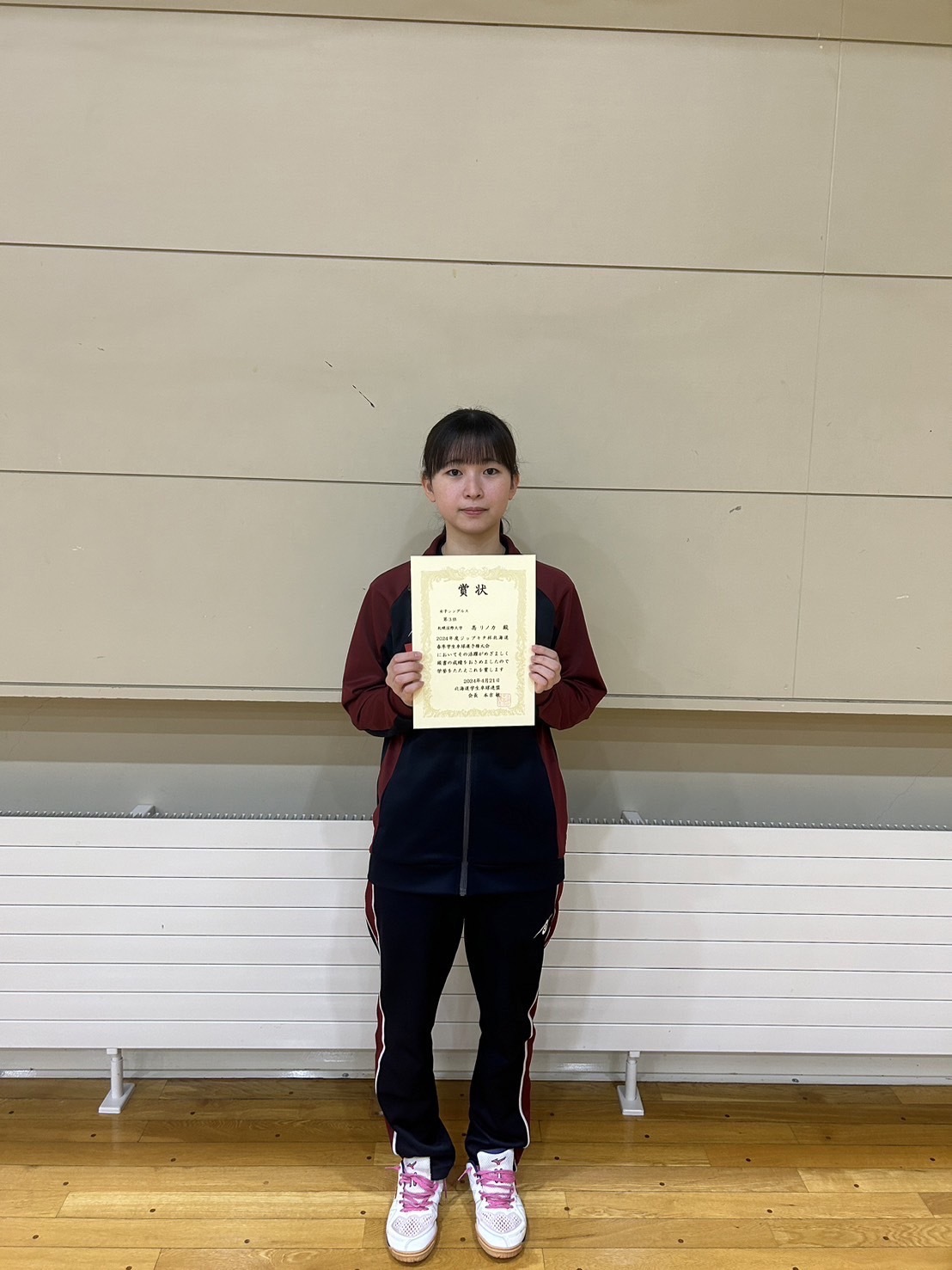 写真：髙リノカ（札幌国際大）/提供：北海道学生卓球連盟