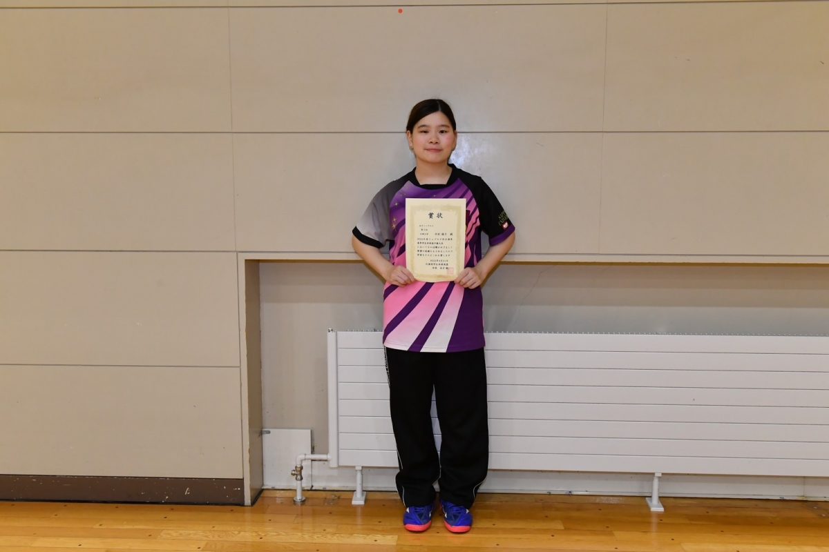 写真：中村璃子（札幌大）/提供：北海道学生卓球連盟