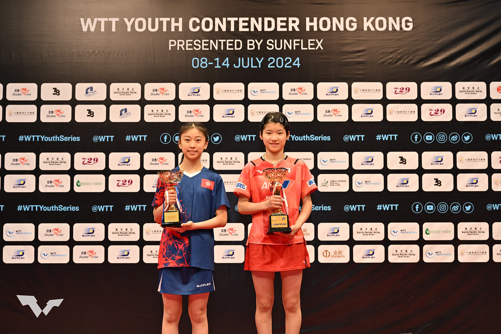 写真：U13女子シングルス表彰式/提供：WTT