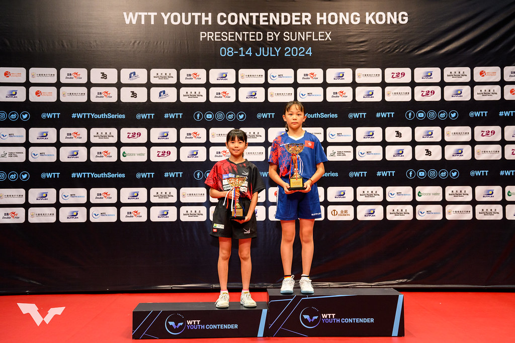 写真：U11女子シングルス表彰式/提供：WTT