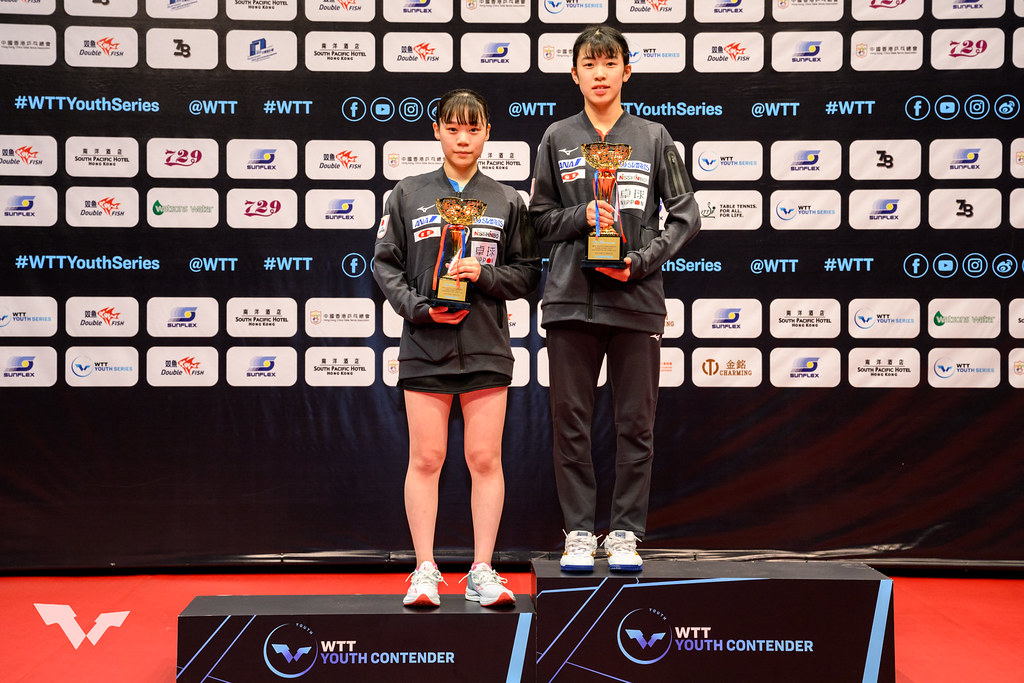 写真：U19女子シングルス表彰式/提供：WTT