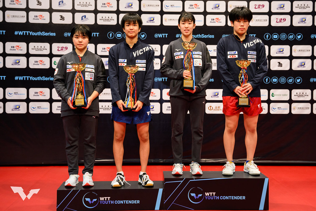 写真：U19混合ダブルス表彰式/提供：WTT