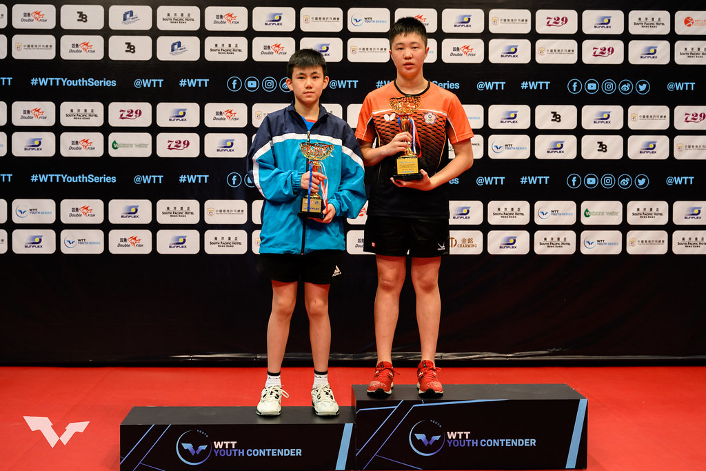 写真：U13男子シングルス表彰式/提供：WTT