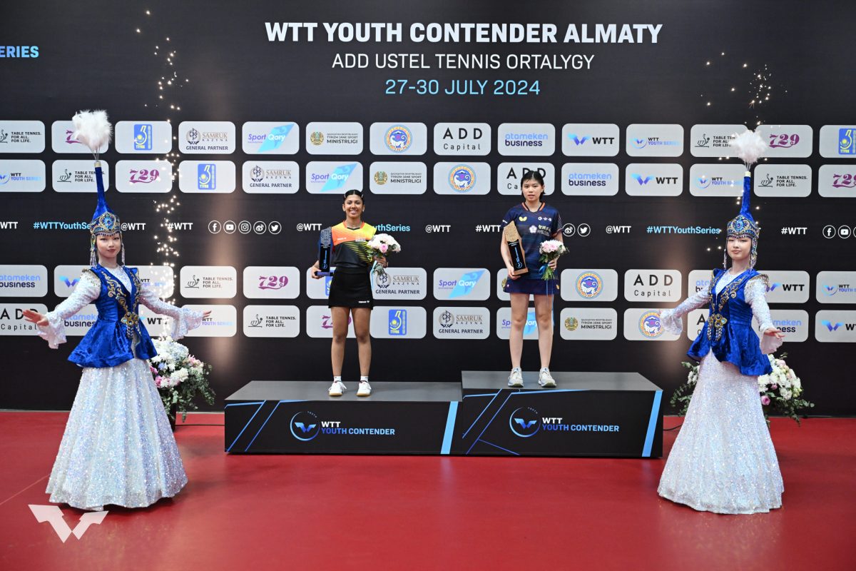 写真：U19女子シングルス表彰式/提供：WTT