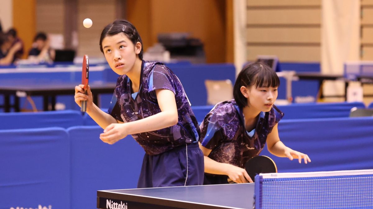 山陽学園・西川結/面手凛ペアがベスト16進出＜卓球・インターハイ2024女子ダブルス1～3回戦＞