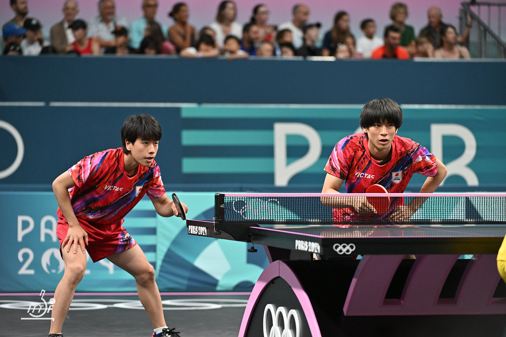 写真：戸上隼輔（井村屋グループ）/篠塚大登（愛知工業大）/提供：ITTFWorld