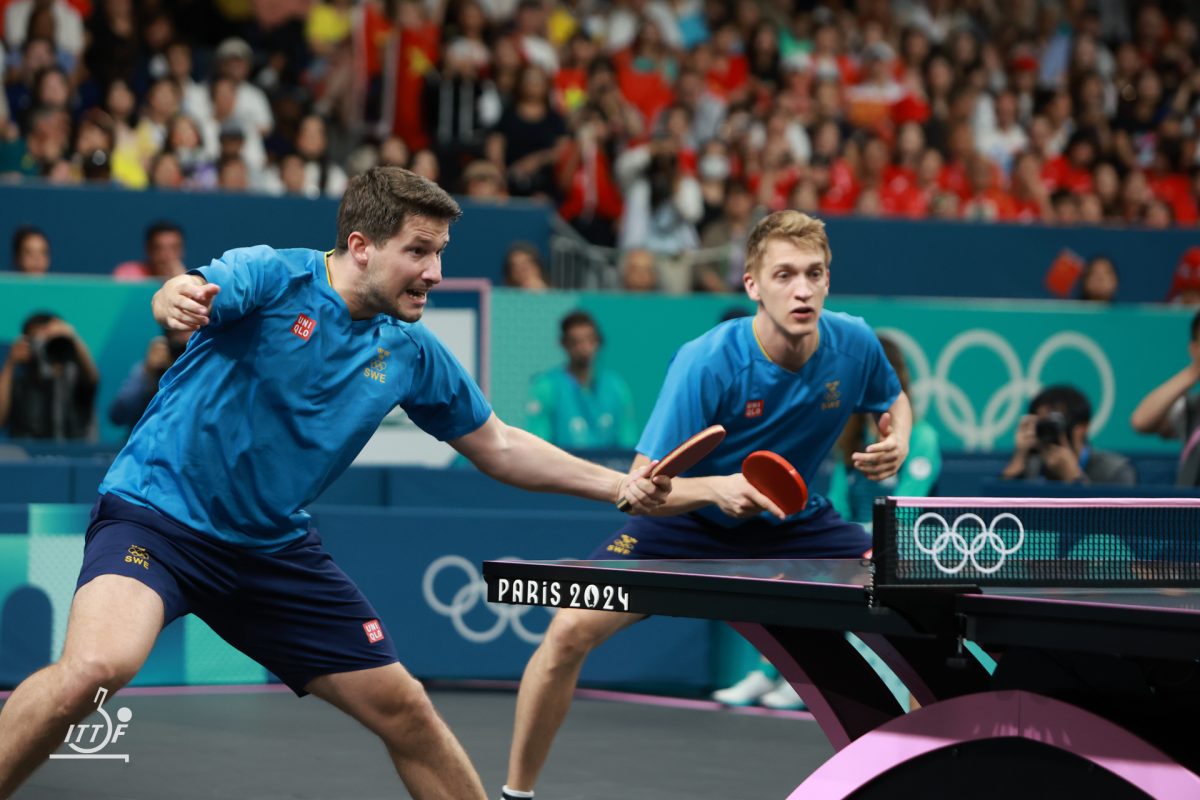 写真：クリスティアン・カールソン/アントン・ケルベリ（スウェーデン）ペア/提供：ITTFworld