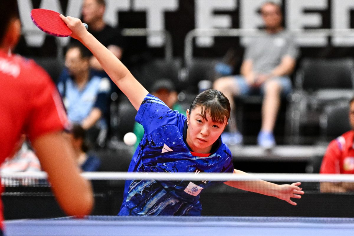 写真：小塩遥菜（トップおとめピンポンズ名古屋）/提供：Czech Table Tennis