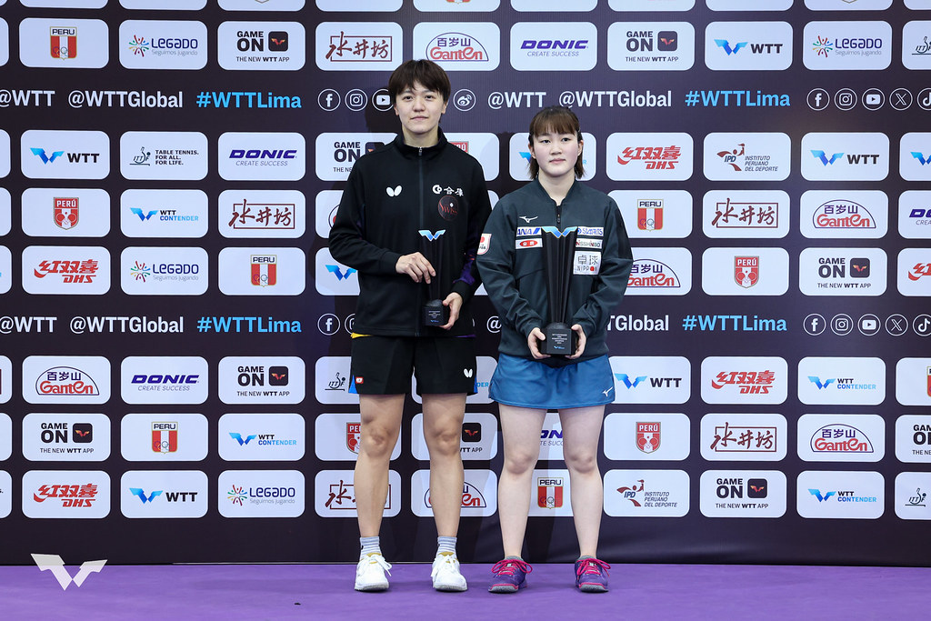 写真：女子シングルス表彰式/提供：WTT