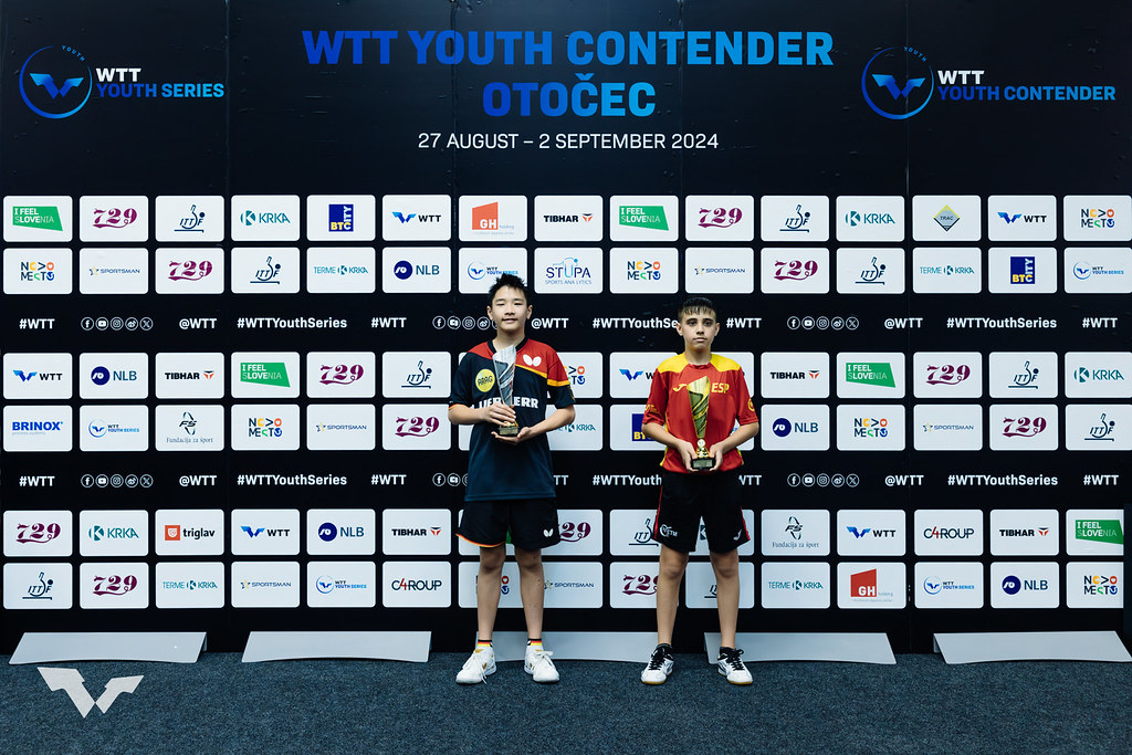 写真：U13男子シングルス表彰式/提供：WTT