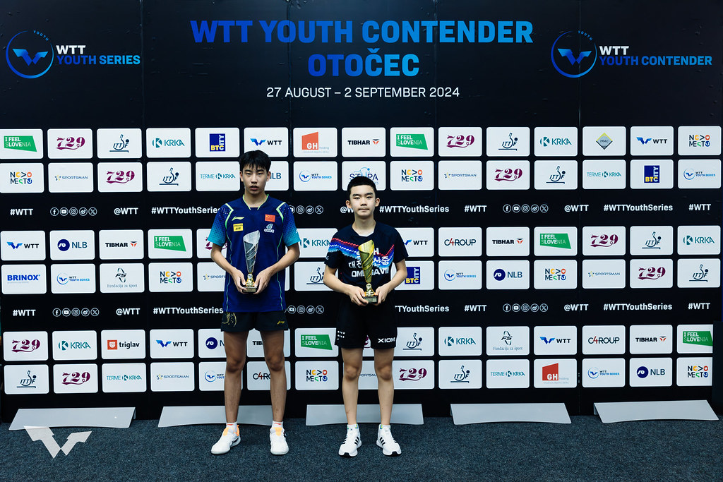 写真：U17男子シングルス表彰式/提供：WTT