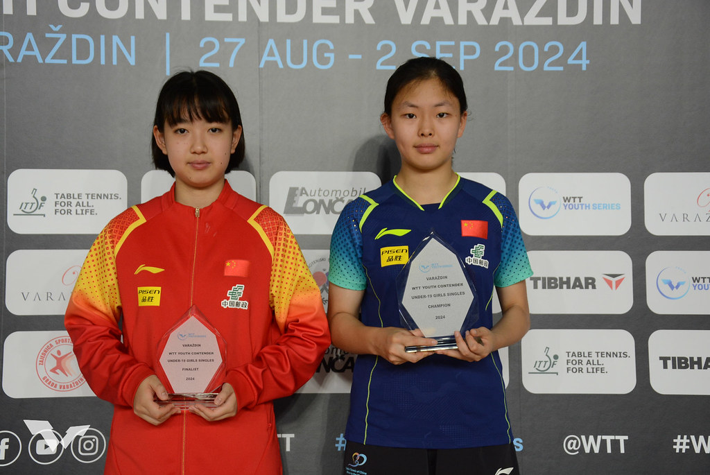 写真：U19女子シングルス表彰式/提供：WTT