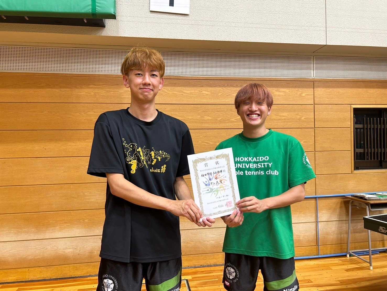 写真：福田哲郎・大石泰輝（北海道大学）/提供：七大戦卓球部門主管名古屋大学