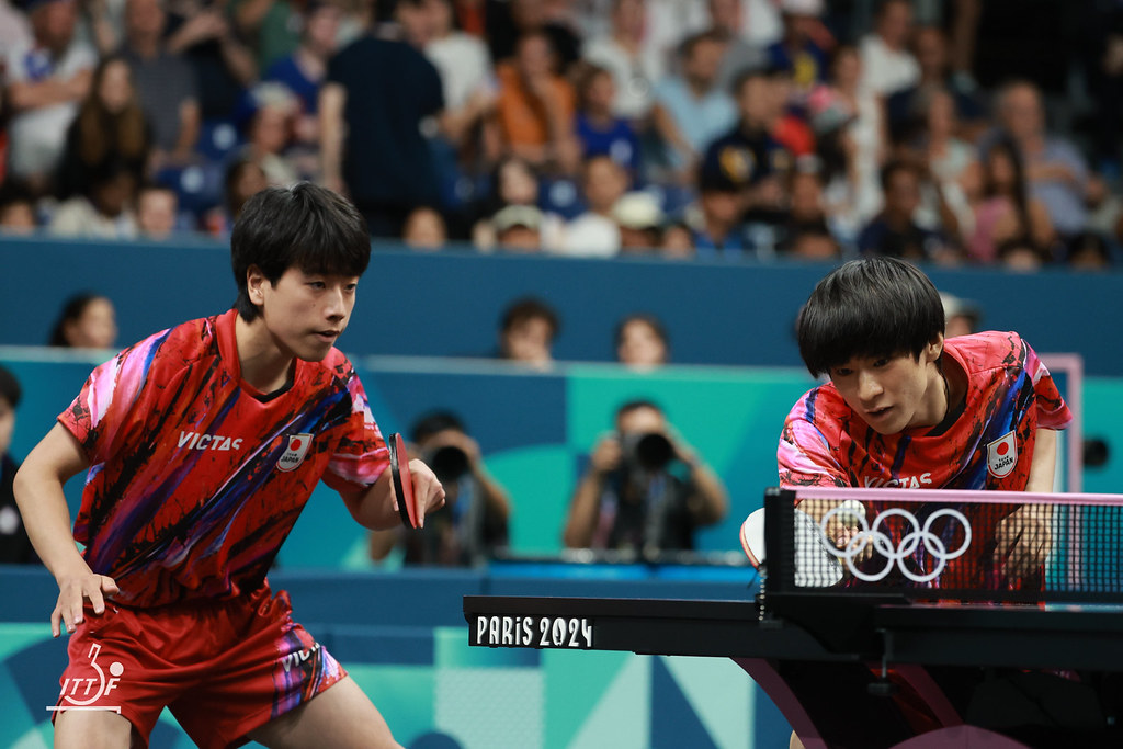 写真：戸上隼輔（井村屋グループ）/篠塚大登（愛知工業大学）/提供：ITTFWorld