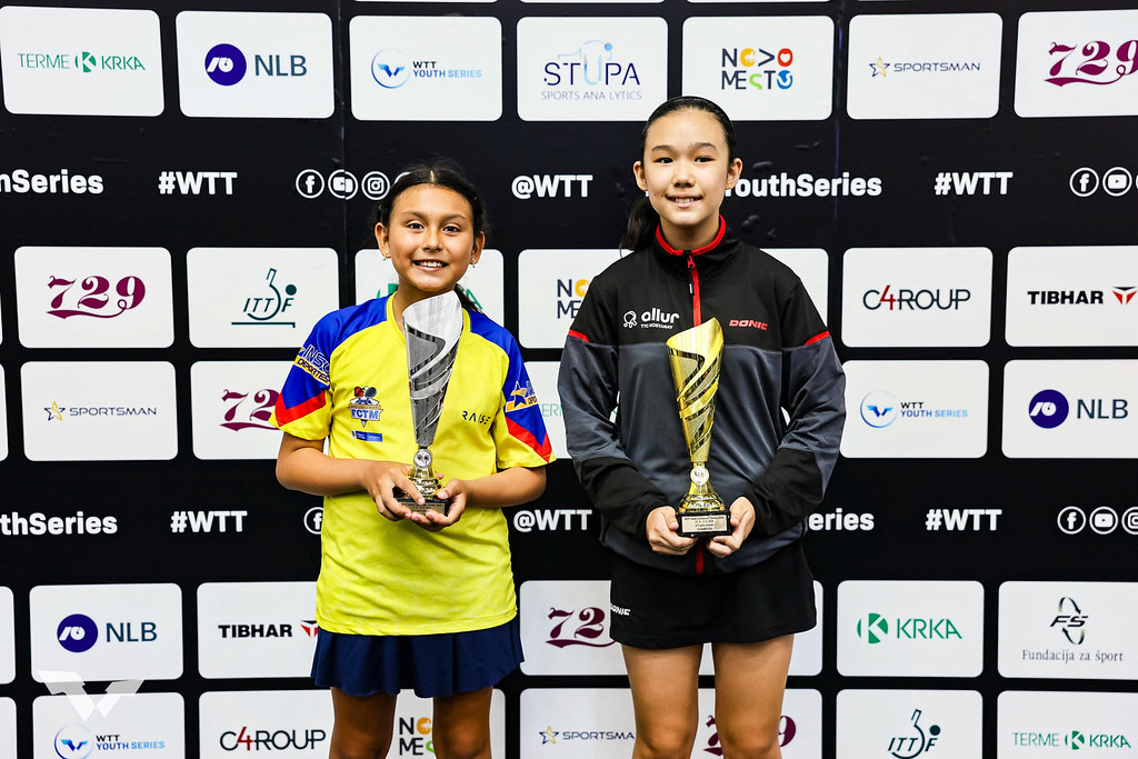 写真：U11女子シングルス表彰式/提供：WTT