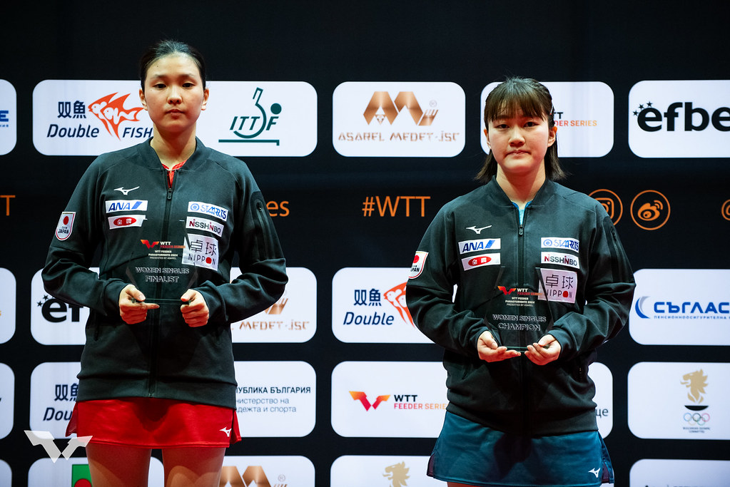 写真：女子シングルス表彰式/提供：WTT