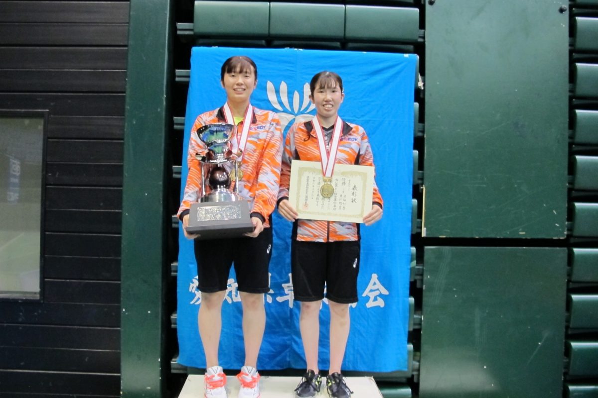 写真：岩越帆香/東川陽菜（三重・エクセディ）/提供：愛知県卓球協会　第53回後藤杯卓球選手権大会広報委員