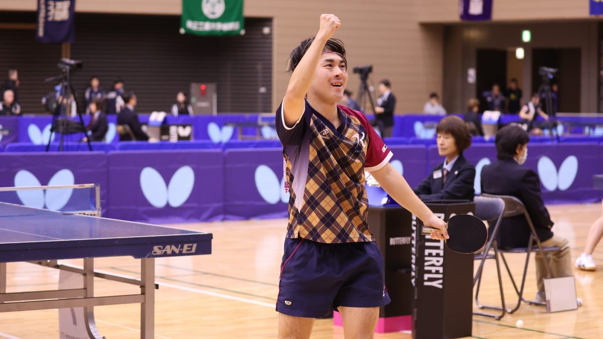 3年秋までベンチ外も　國學院大・中野剛志、大学4年で人生初の全国大会1勝「努力し続けることが大事」＜卓球・全日学2024＞