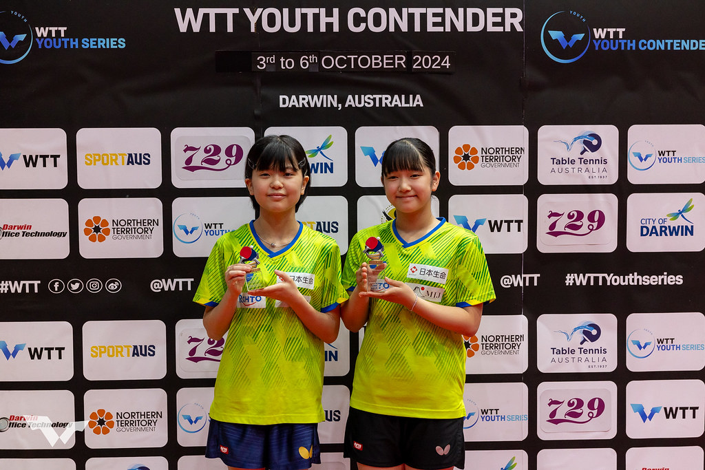 写真：U13女子シングルス表彰式/提供：WTT