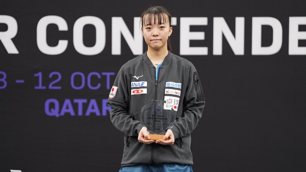 小塩悠菜、U19女子シングルスで貫禄の優勝＜卓球・WTTユーススターコンテンダードーハ2024＞