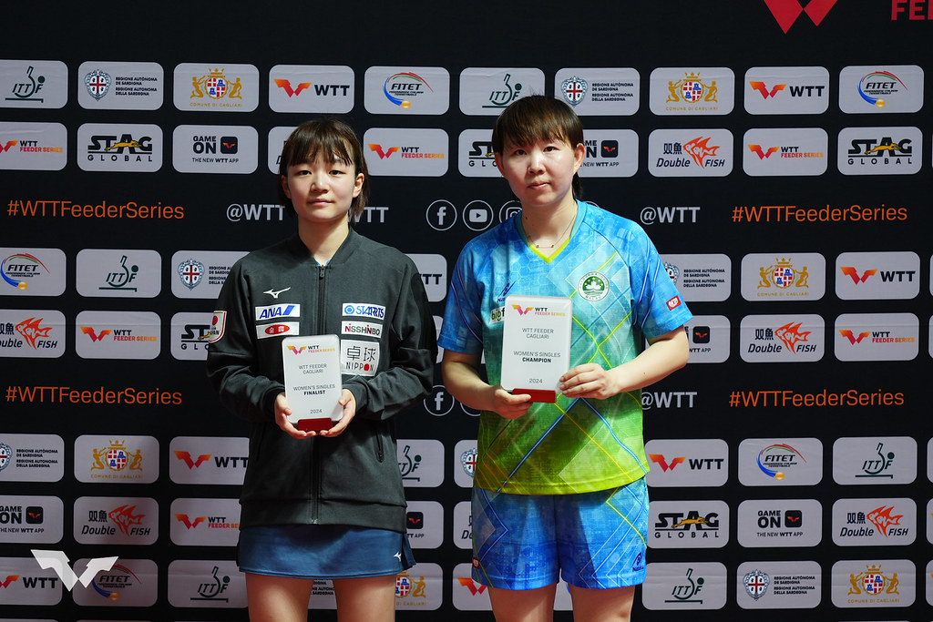 写真：女子シングルス表彰式/提供：WTT