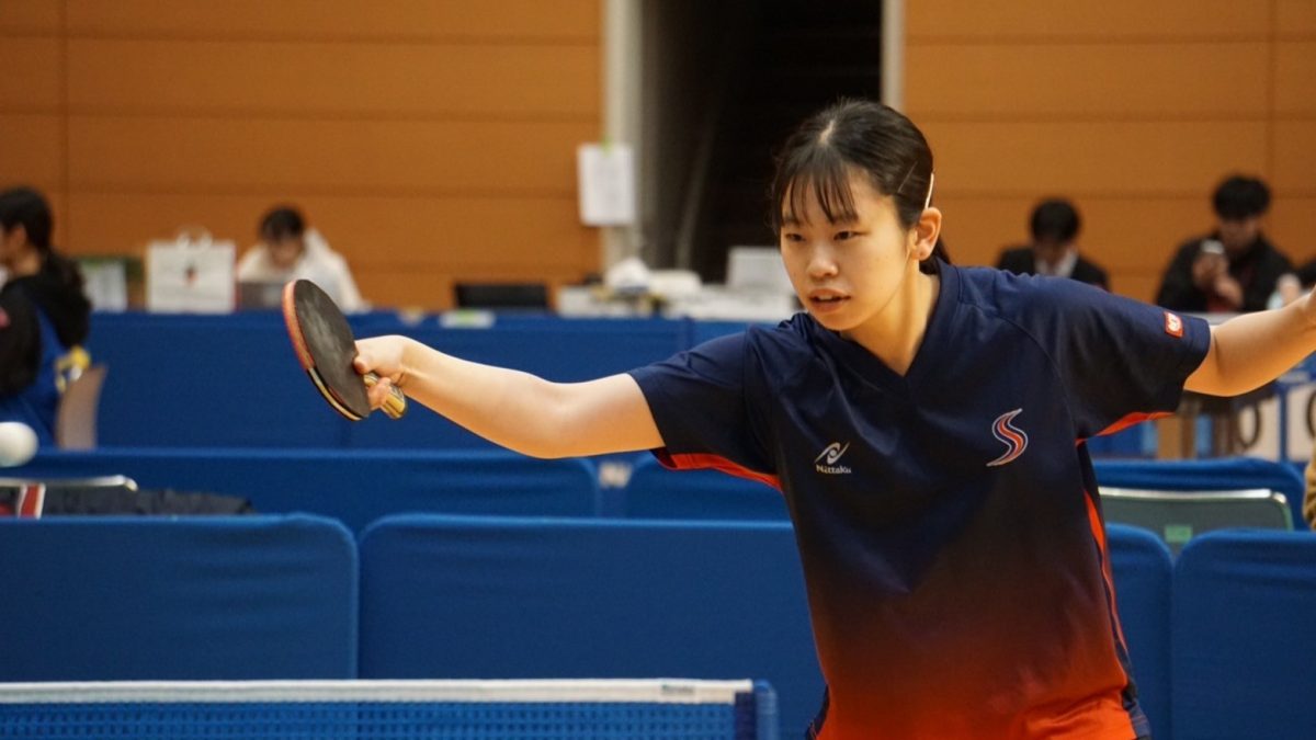 写真：杉山晴菜（札幌国際大）/提供：一般社団法人日本学生卓球連盟