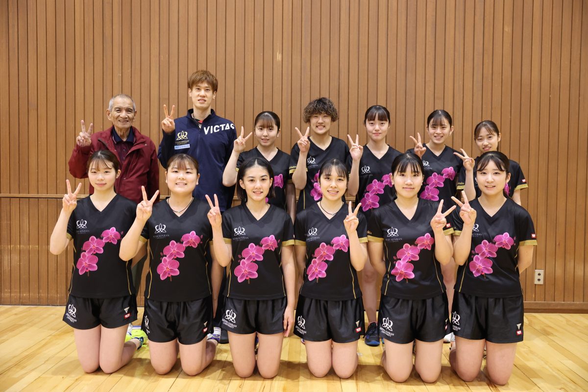 写真：千里金蘭大学卓球部/撮影：ラリーズ編集部