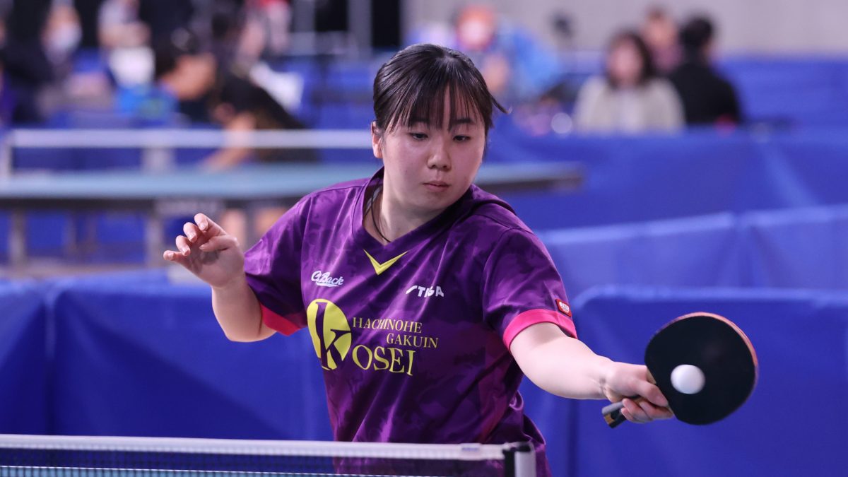 青森県予選1位通過で初の全日本出場　八学光星高・中里姫乃、Tリーガーに競り合うも惜敗＜全日本卓球2025＞