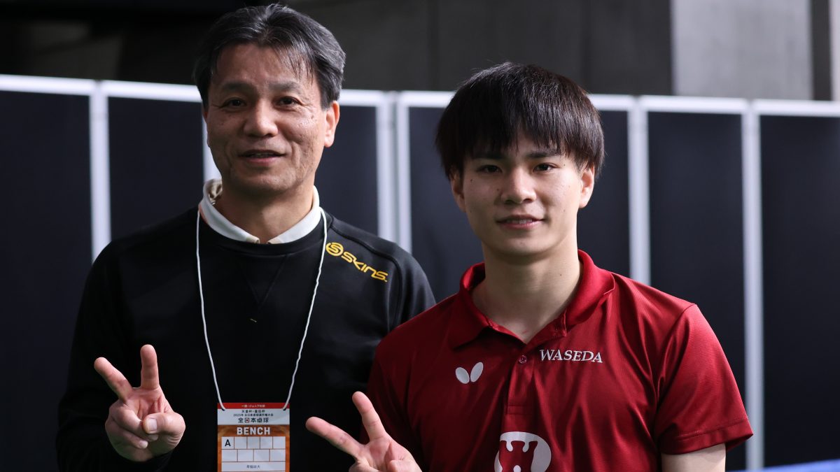 早稲田大・荒井和也、学生最後の全日本で親孝行　ベンチの父・弘行さん「こみ上げるものがありました」＜全日本卓球2025＞