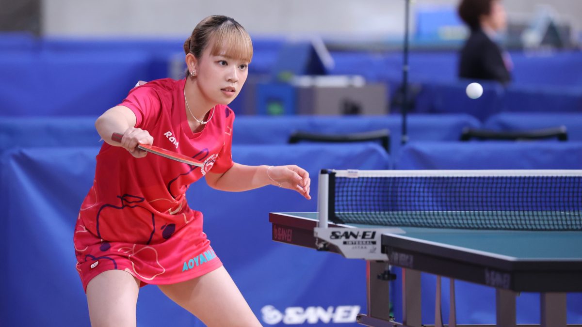小林りんご「カット打ちは好き」カットマン対決を27分で勝利　母校での練習も実る＜全日本卓球2025＞