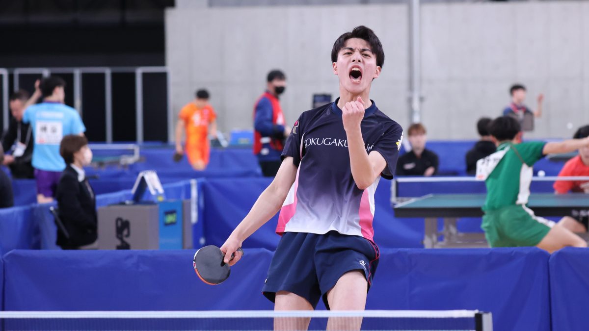 “野心溢れる男”國學院大・高橋拓己　“明豊高時代の経験”と“國學院大での成長”で全日本2勝＜全日本卓球2025＞