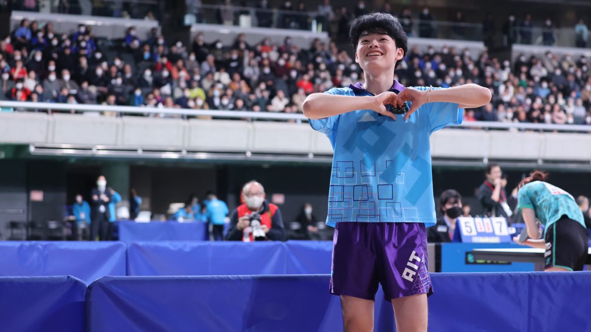 愛知工業大・谷垣佑真、ノーシードから8強入り「勝つイメージができている」パリ五輪代表も撃破＜全日本卓球2025＞
