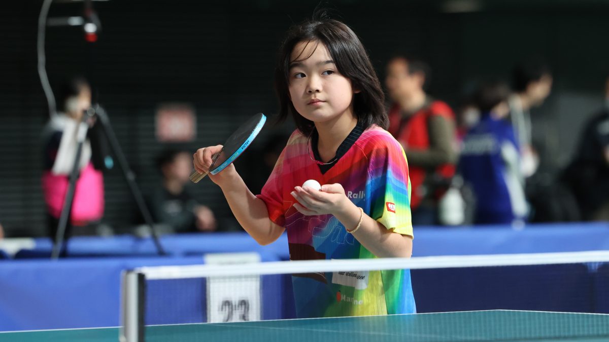 レインボー・武田菜知、初戦快勝で2回戦へ＜全日本卓球2025・ジュニア女子単1回戦①＞