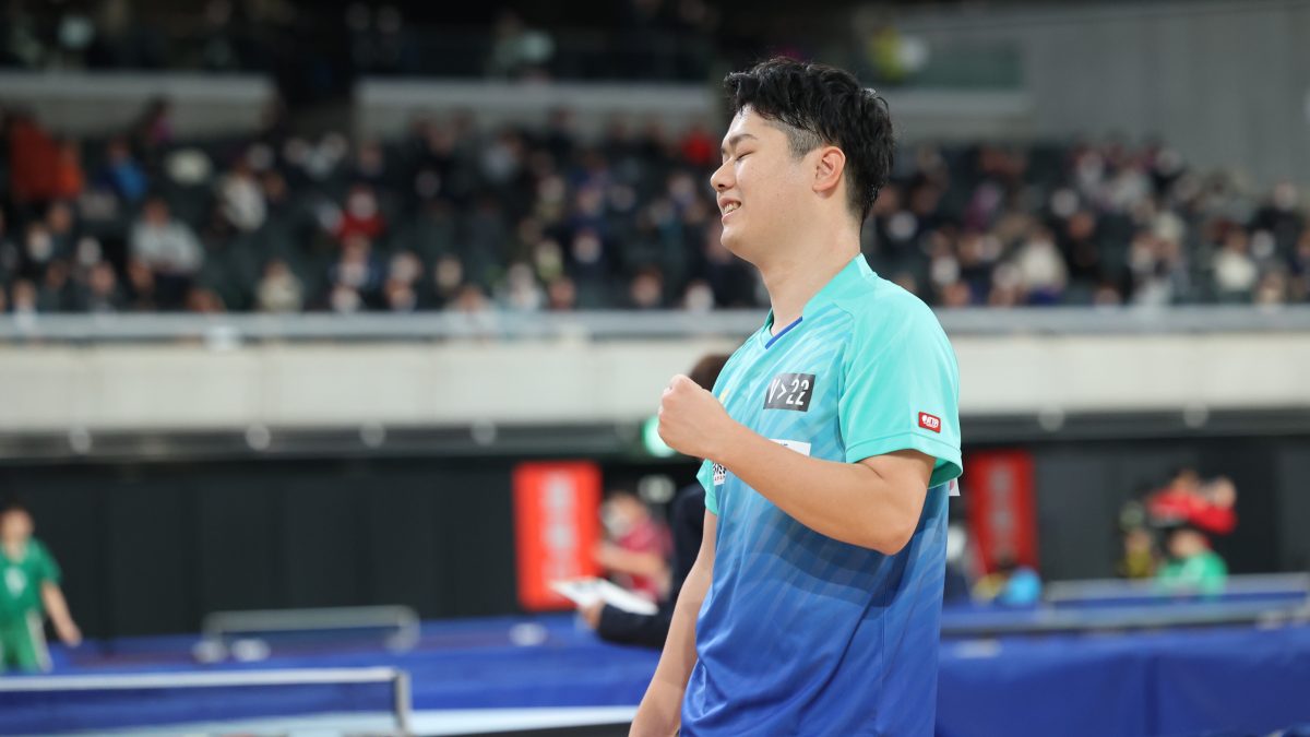 “死の組”は曽根翔が突破　遊学館高・鈴木柊平は加山裕を下す＜全日本卓球2025・男子シングルス3回戦＞