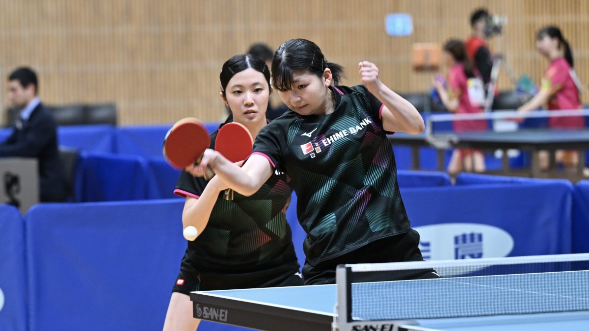 愛媛銀行・髙東沙奈/河渕雅友ペア、フルゲーム制して3回戦へ＜全日本卓球2025・女子複2回戦①＞