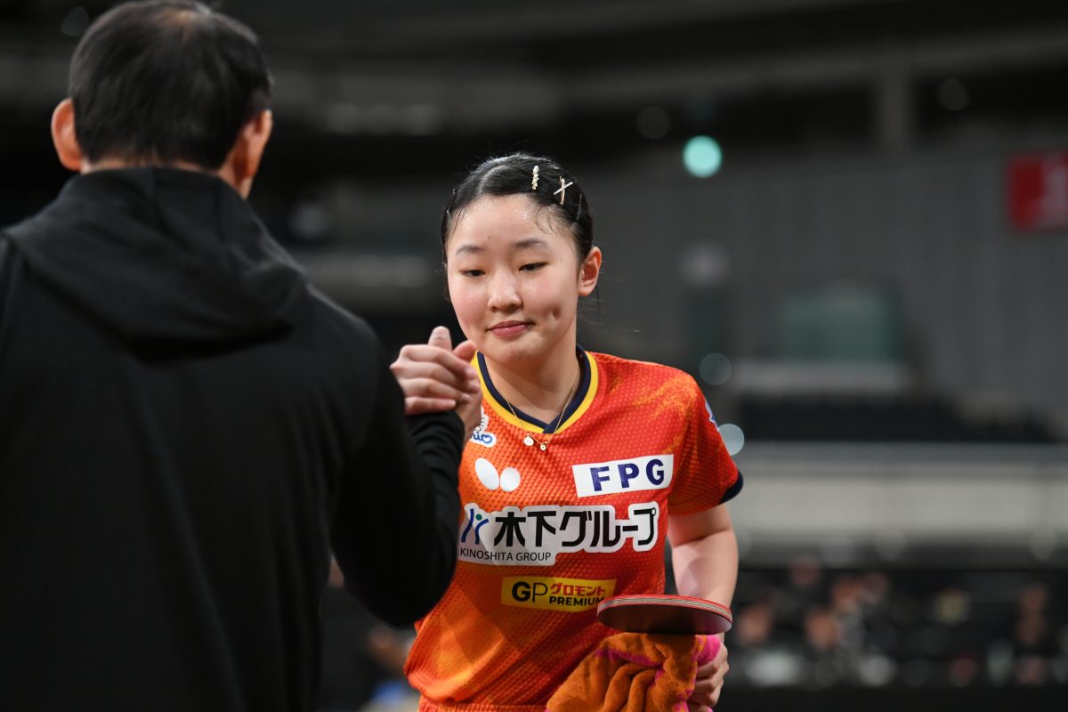 写真：勝利した張本美和（木下グループ）/撮影：ラリーズ編集部