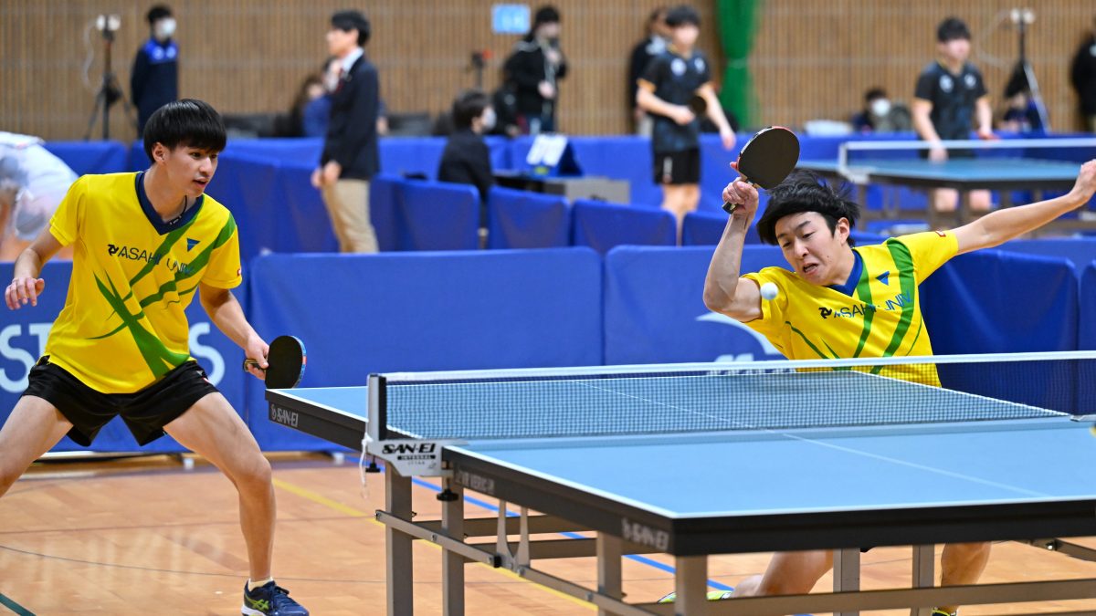 朝日大・岡野俊介/梅村友樹ペア、実業団・日鉄物流ペアに勝利で3回戦へ＜全日本卓球2025・男子複2回戦①＞