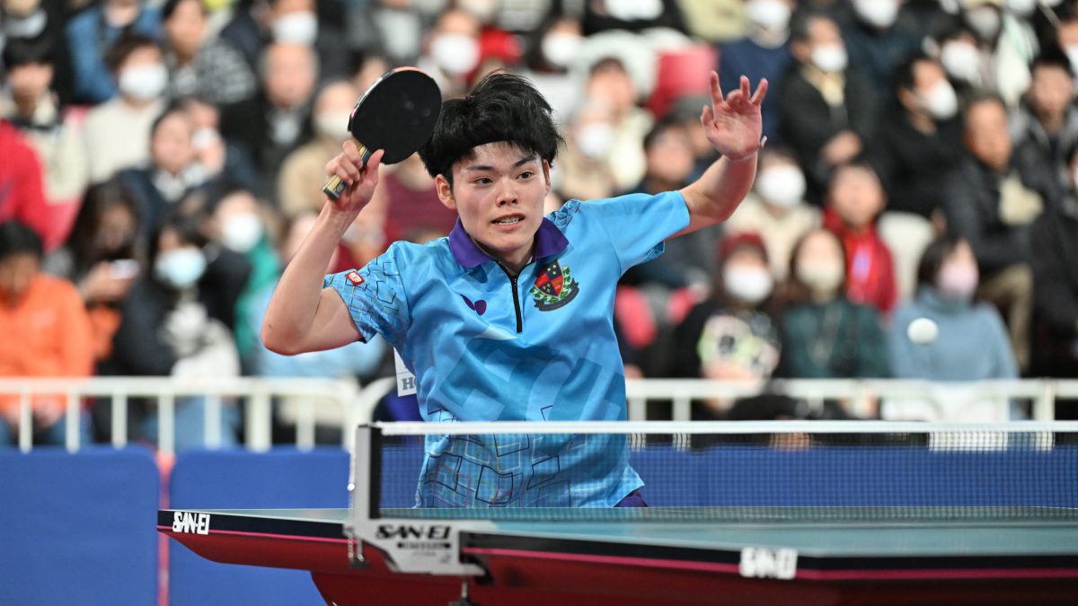 愛知工業大・谷垣佑真「常に挑戦者の気持ち」で同級生下す　準決勝では中高大の同期と対戦＜全日本卓球2025＞