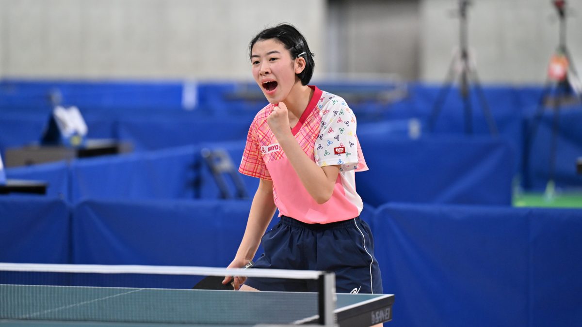 山陽学園高・面手凛「トップ選手に勝てるようになりたい」　張本、早田と対戦して得た新たな気づき＜全日本卓球2025＞