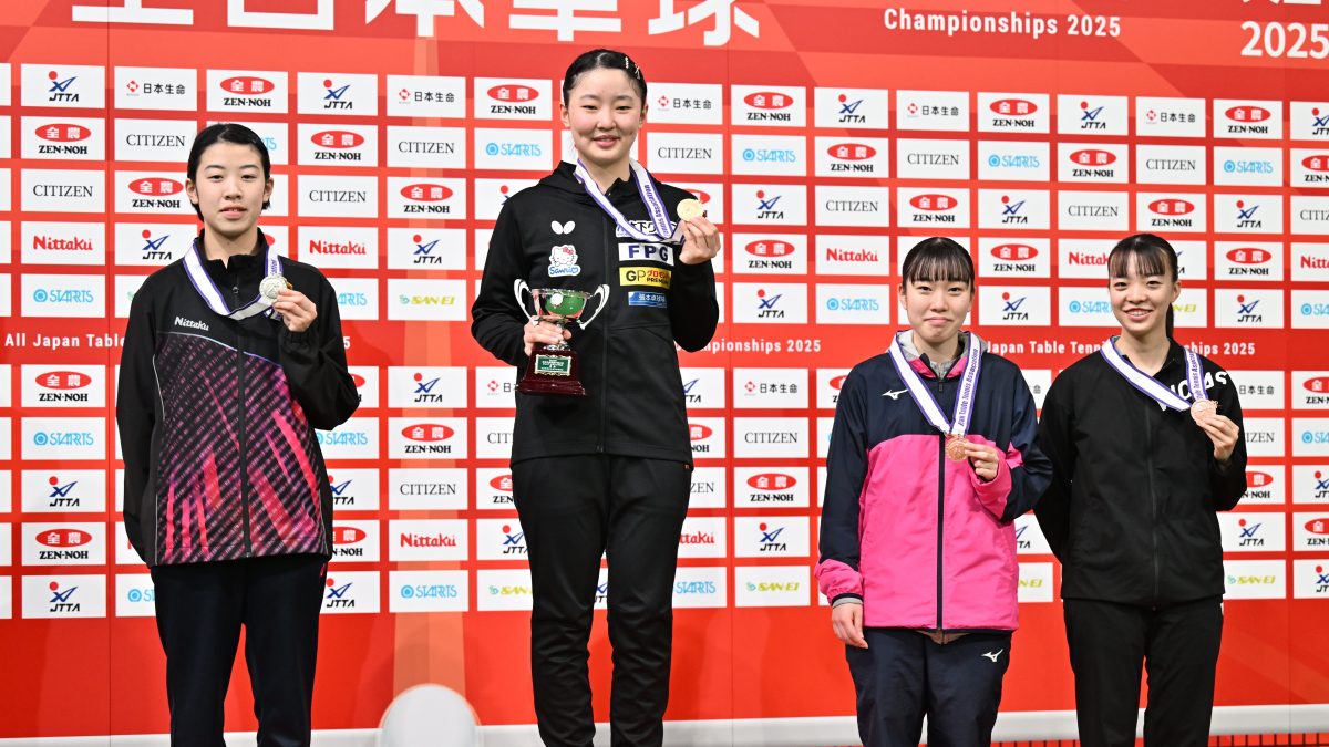 張本美和が3連覇　ジュニア女子シングルスランキング選手一覧＜全日本卓球2025＞
