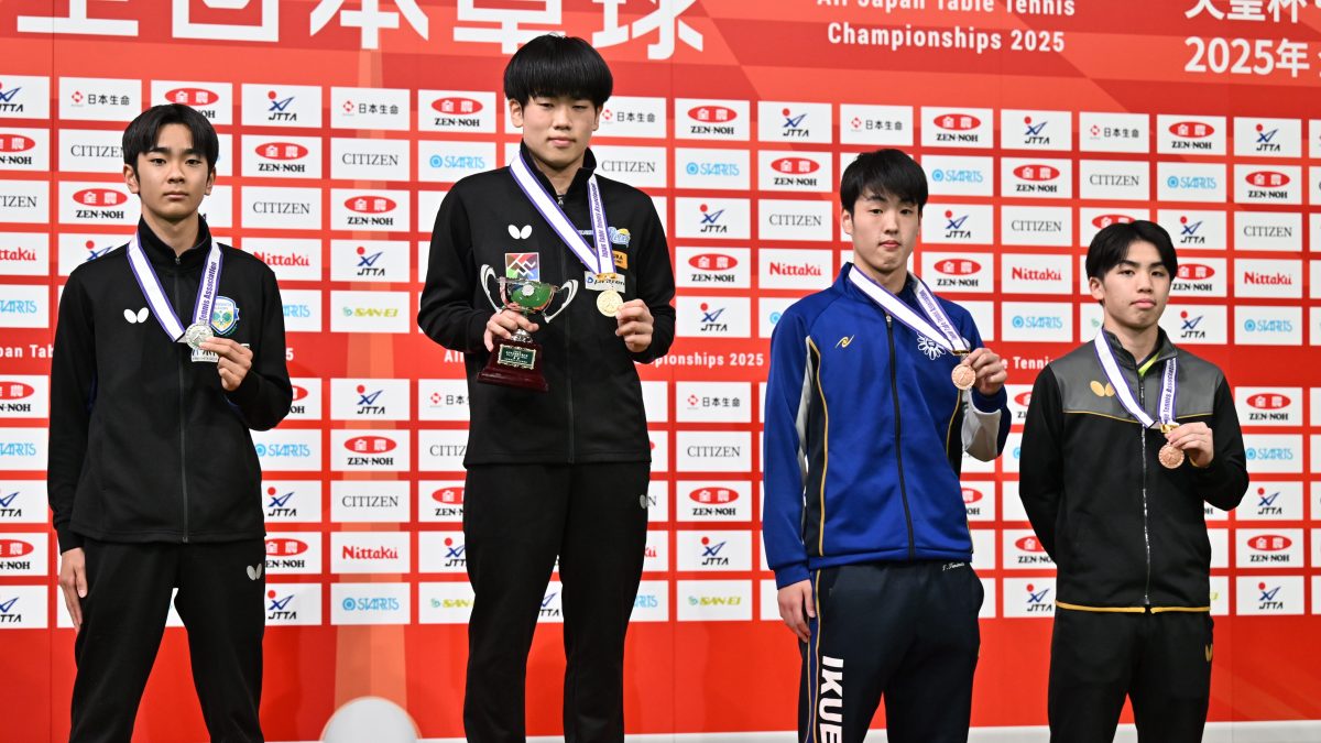 吉山和希が悲願の初優勝　ジュニア男子シングルスランキング選手一覧＜全日本卓球2025＞