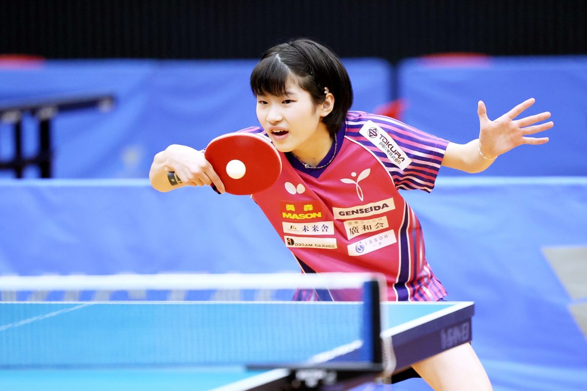 写真：村松心菜(羽佳卓球倶楽部)/提供：NPO法人大阪卓球協会／馬渡卓也・能津桂