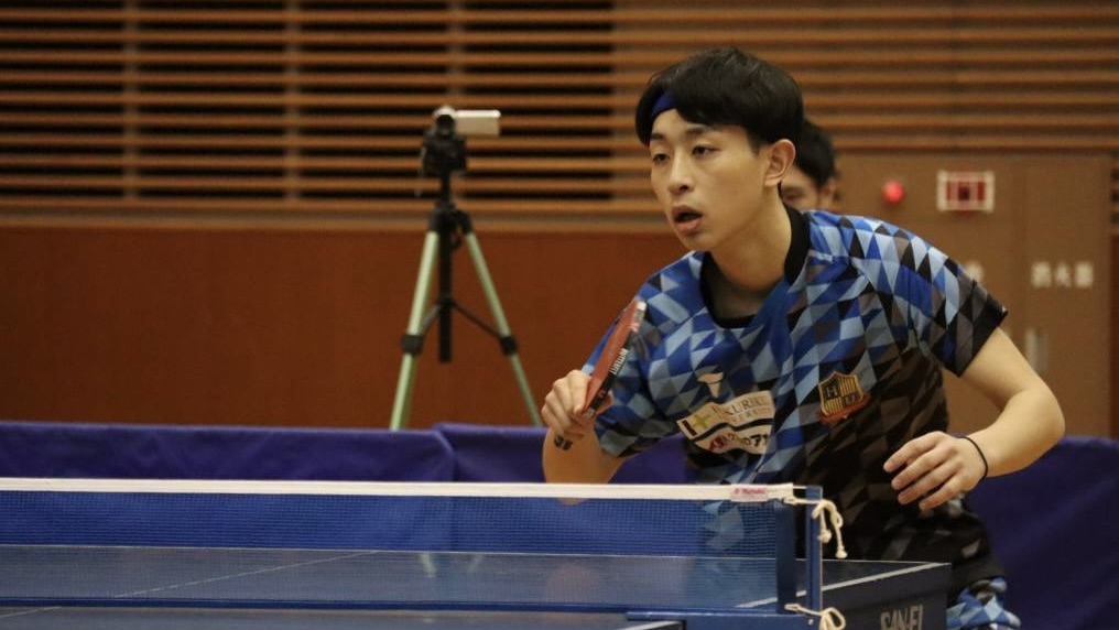 写真:齋藤健(北陸大)/提供:北信越学生卓球連盟