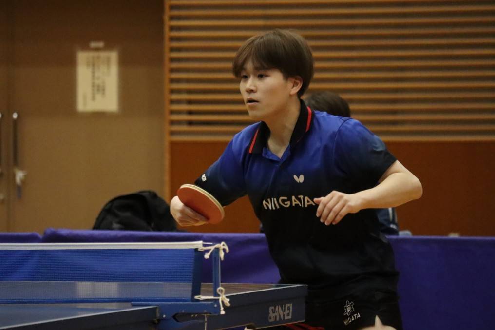 写真:田口雅也(新潟大)/提供:北信越学生卓球連盟