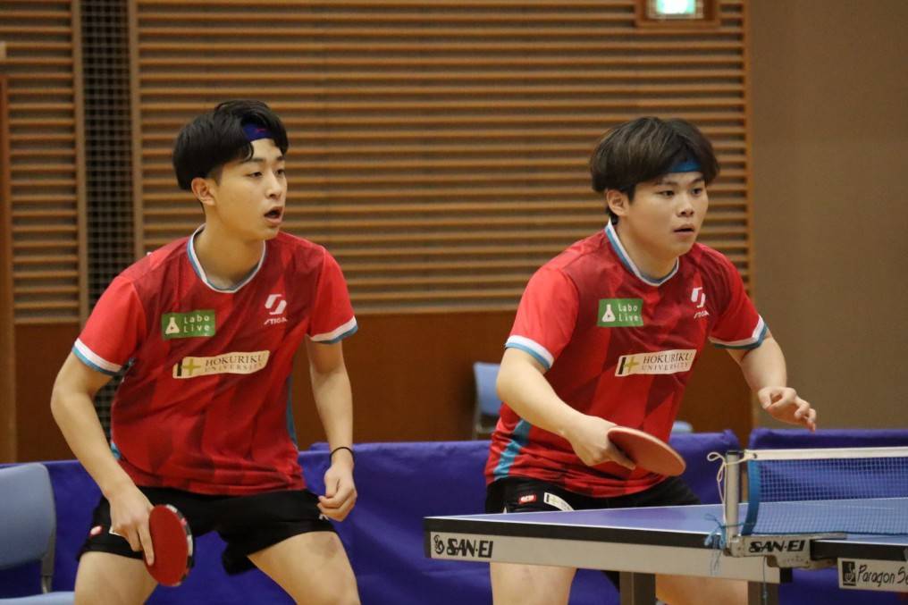 写真:工藤大全/齋藤健(北陸大)/提供:北信越学生卓球連盟