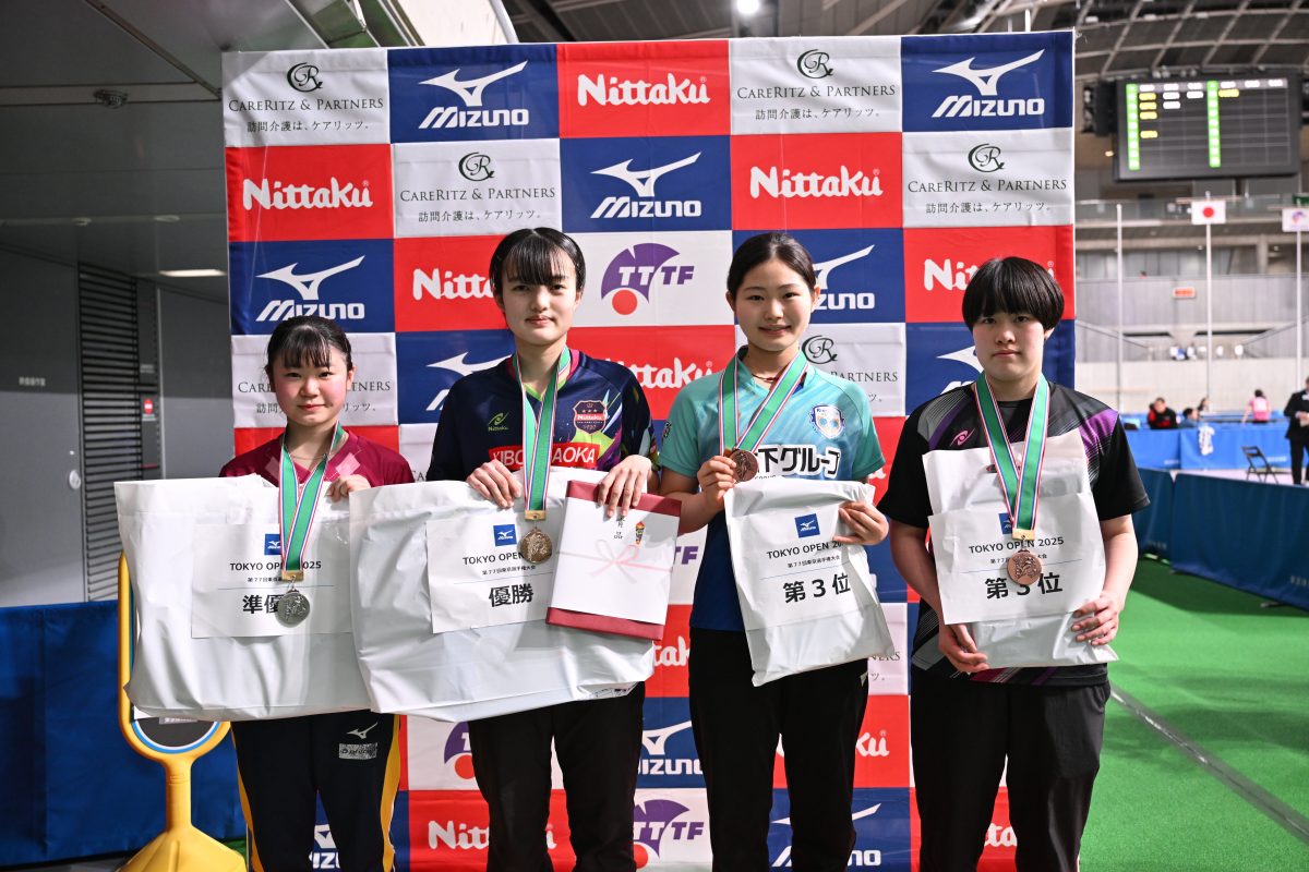 写真：女子ジュニア表彰写真/撮影：ラリーズ編集部