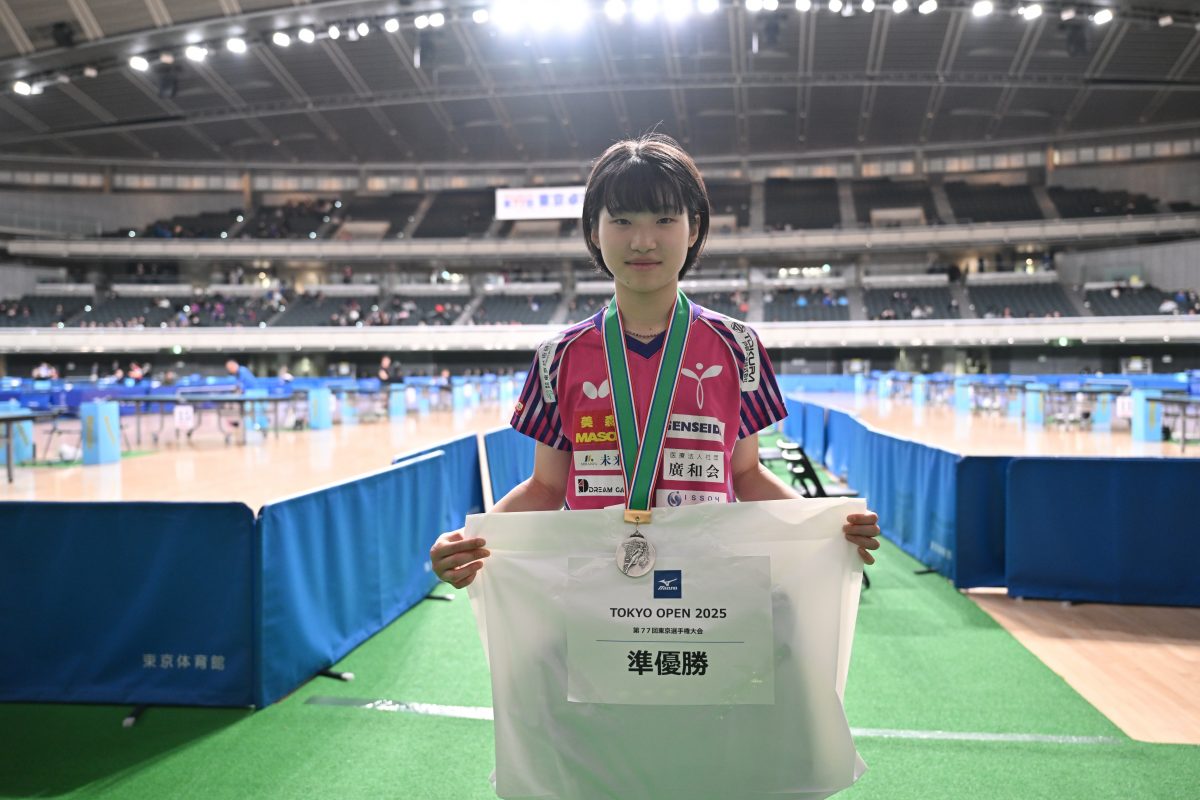 写真：村松心菜（羽佳卓球倶楽部）/撮影：ラリーズ編集部