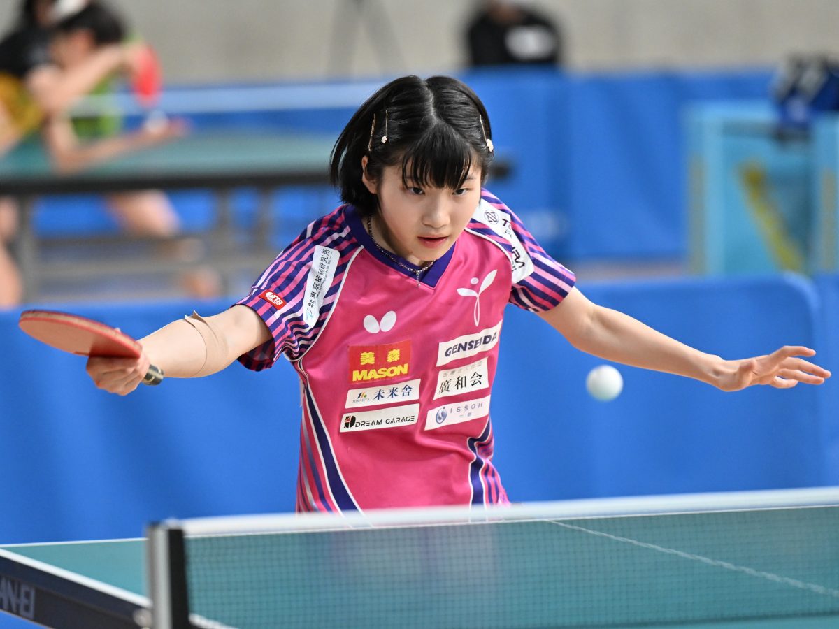 写真：村松心菜（羽佳卓球倶楽部）/撮影：ラリーズ編集部